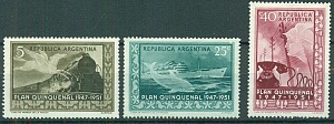 Аргентина, 1951, Транспорт и Фауна,  3 марки